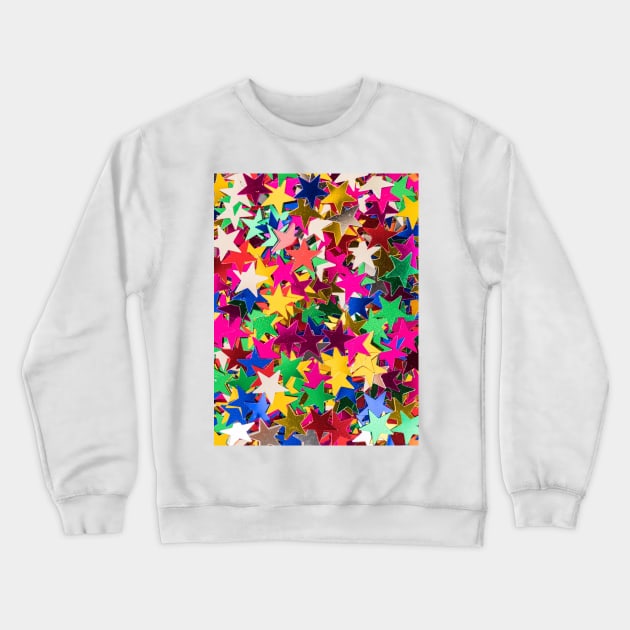 Rainbow Glitter Stars Crewneck Sweatshirt by NewburyBoutique